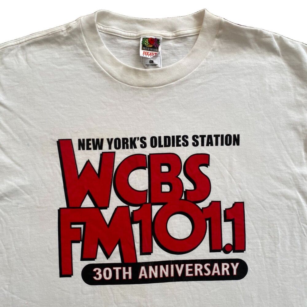 Vintage WCBS FM T Shirt Y2K XL NYC Radio Station Oldies Doo Wop